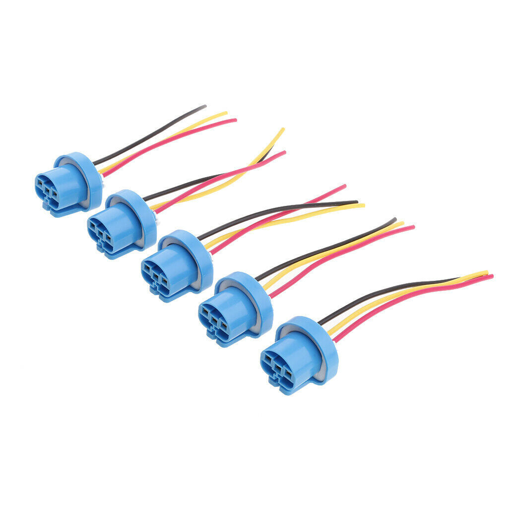 5PCS 9004 Female Socket LED Extension Cable Wire Harness Adapter Connector