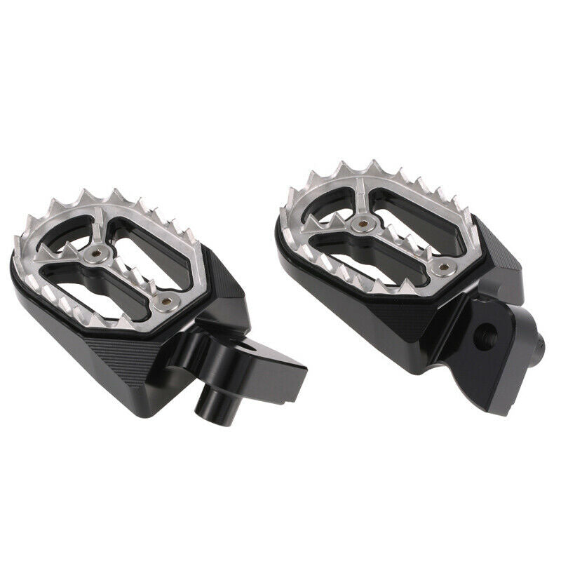 2PCS Motorcycle Pedal Non-slip Rear Foot Pegs Stainless steel Shark tooth Style