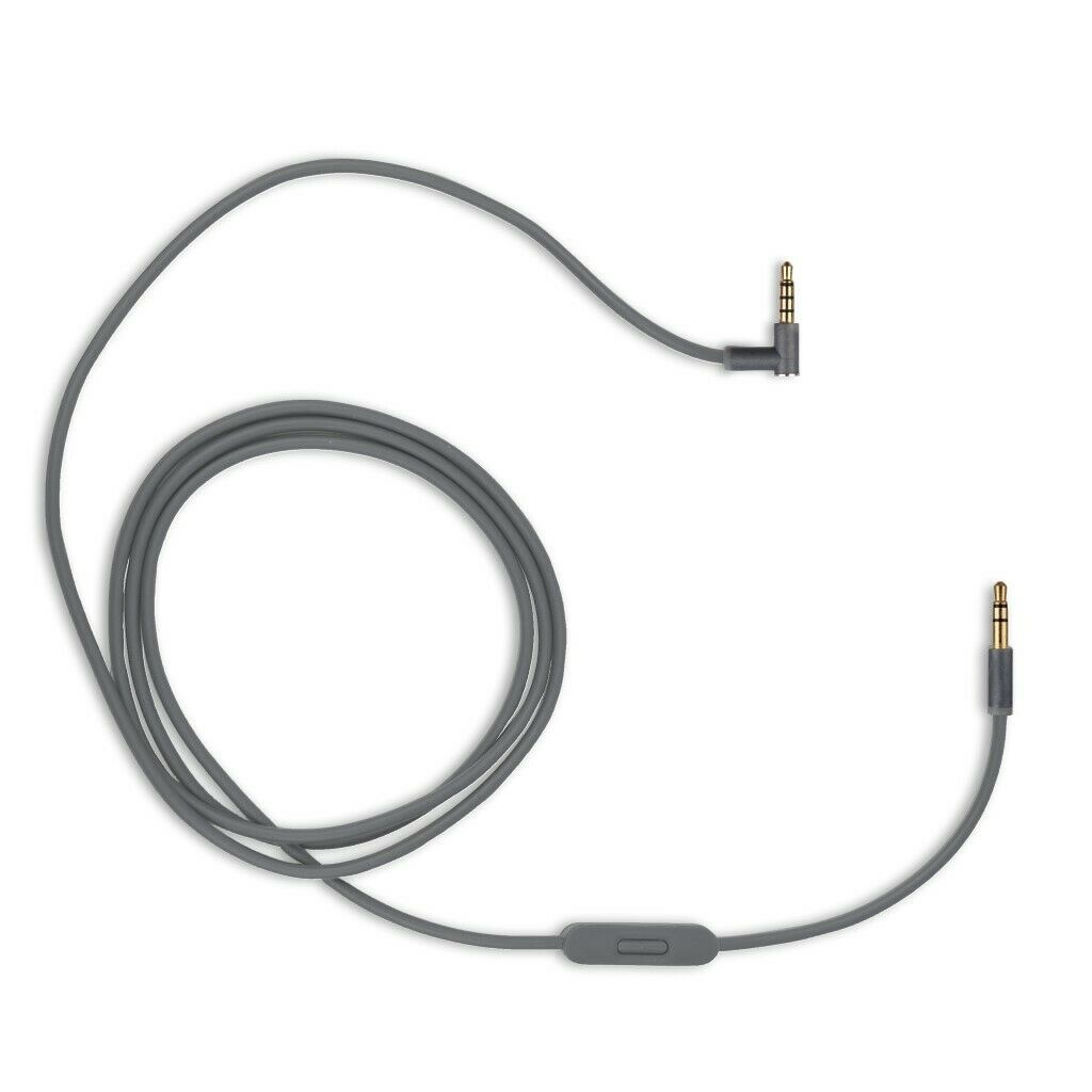 Grey Audio Cable for Beats by Dr Dre Solo3 Headphones w Volume Microphone Lead