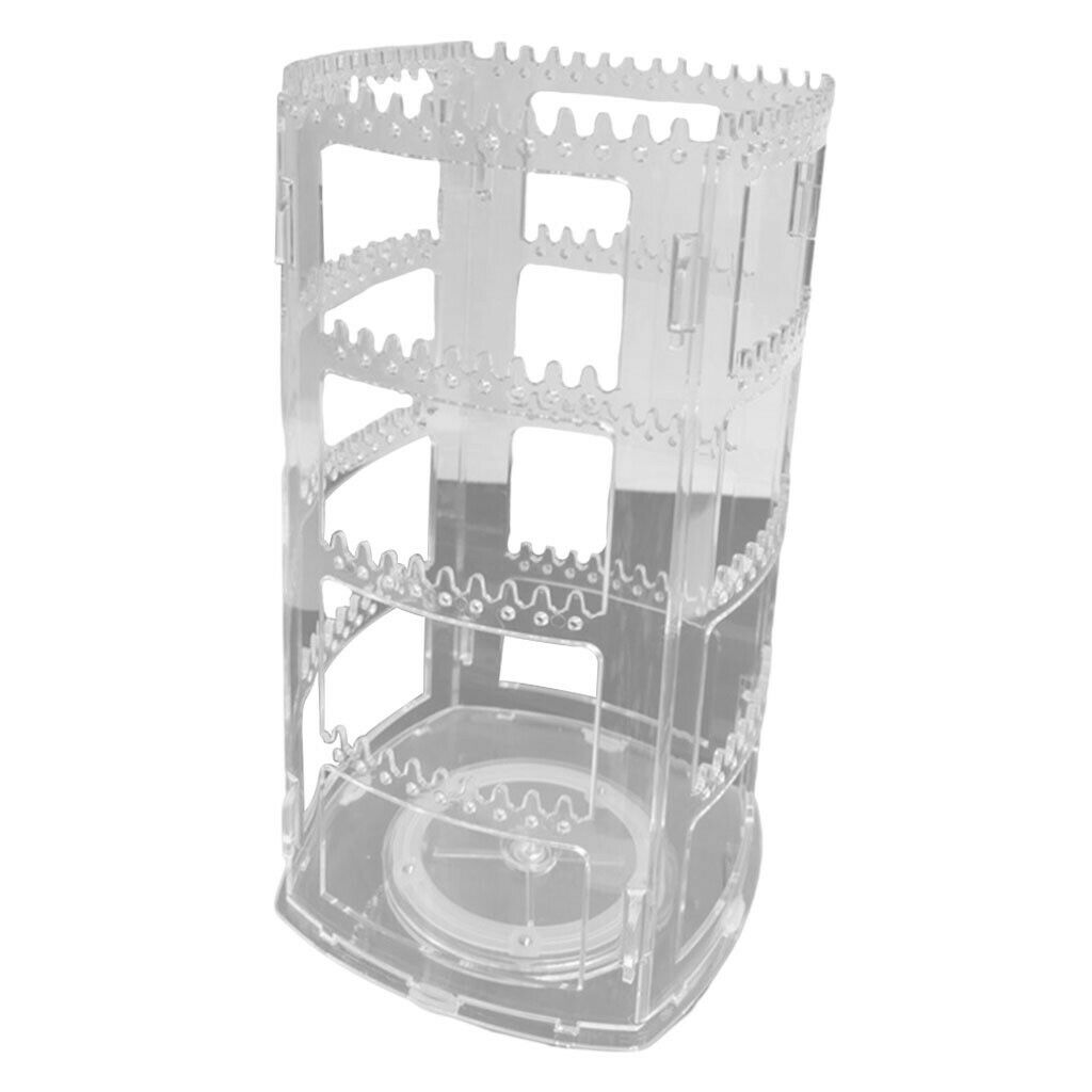 360 Rotating Acrylic Earring Holder Jewelry Display Organizer Rack Stand