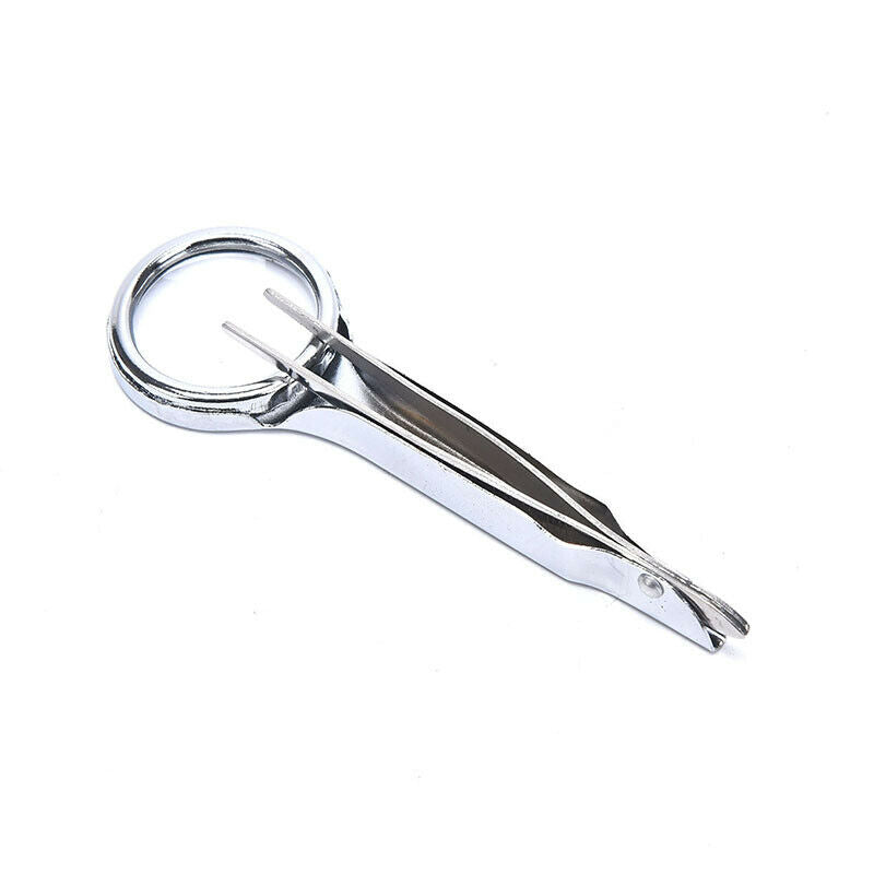 Portable 10X Magnifier Stainless Steel Magnifying Glass With Tweezer Loup.l8