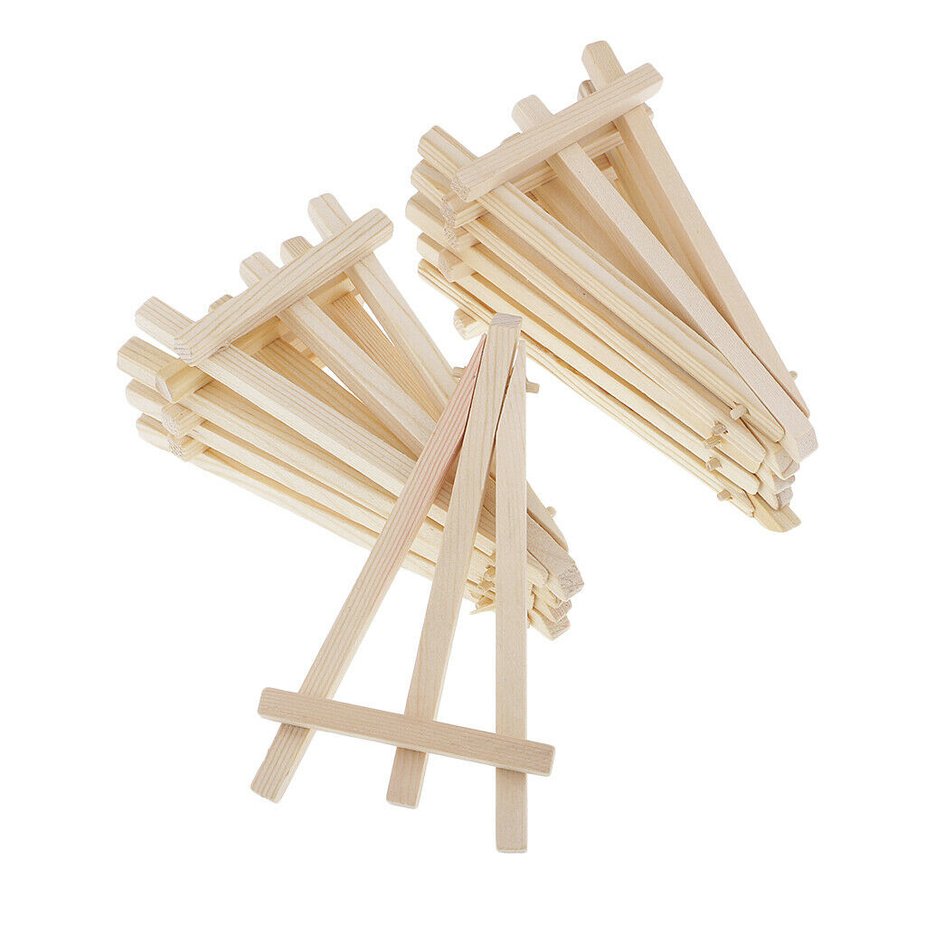 10-Piece Mini Wooden Tripod Easel Display Painting Stand Card Canvas Holder