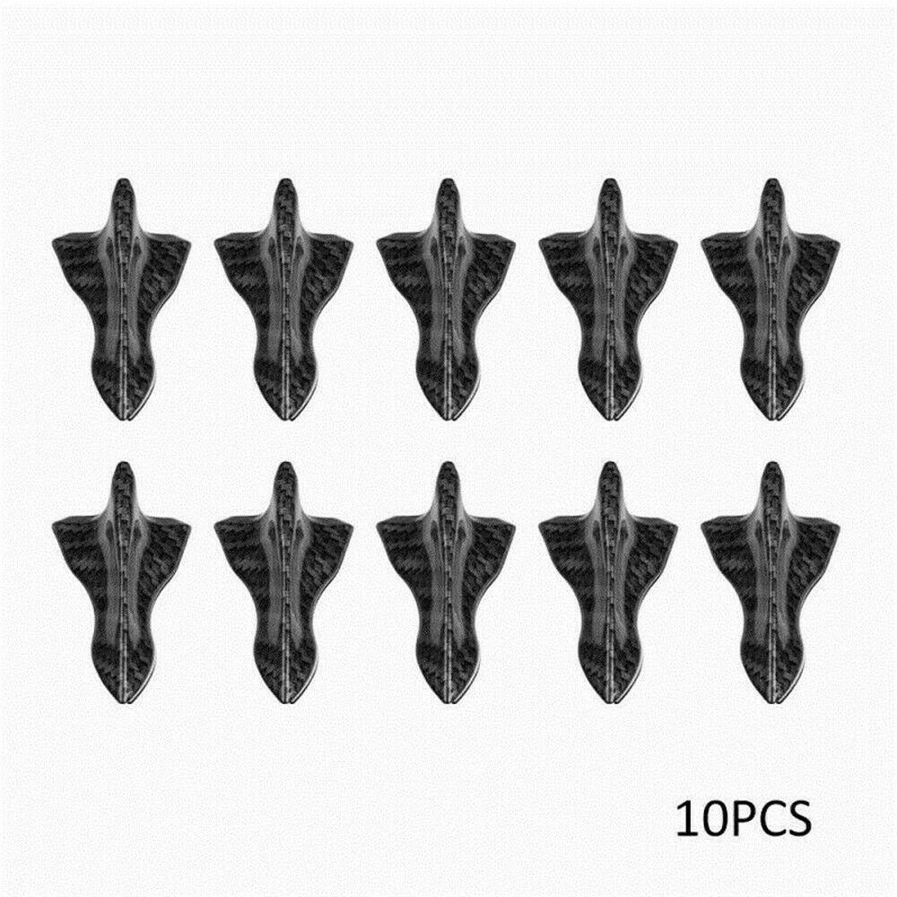 10Pcs/Set Carbon Fiber Shark Fin Diffuser Generator Car Wing Roof Spoiler Bumper