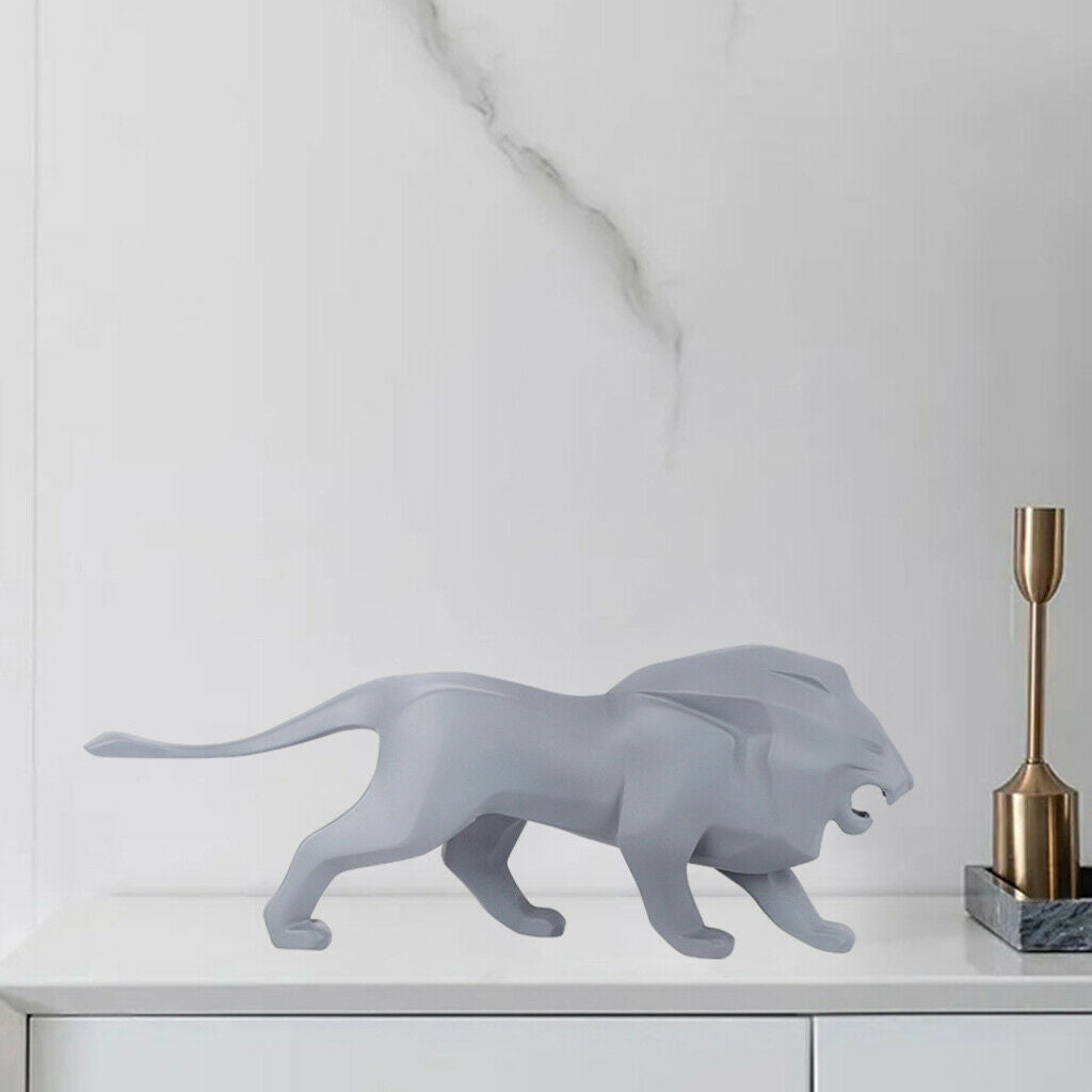 Lion Statue Abstract Lion King Animal Sculpture Craft Hotel Shelf Ornaments