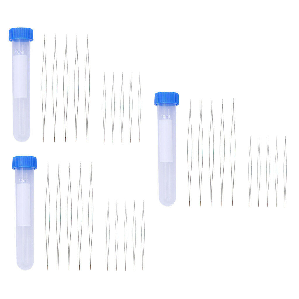 2 Sizes Big Eye Beading Needle Open Beads Needle Jewelry Making Tool (30pcs)