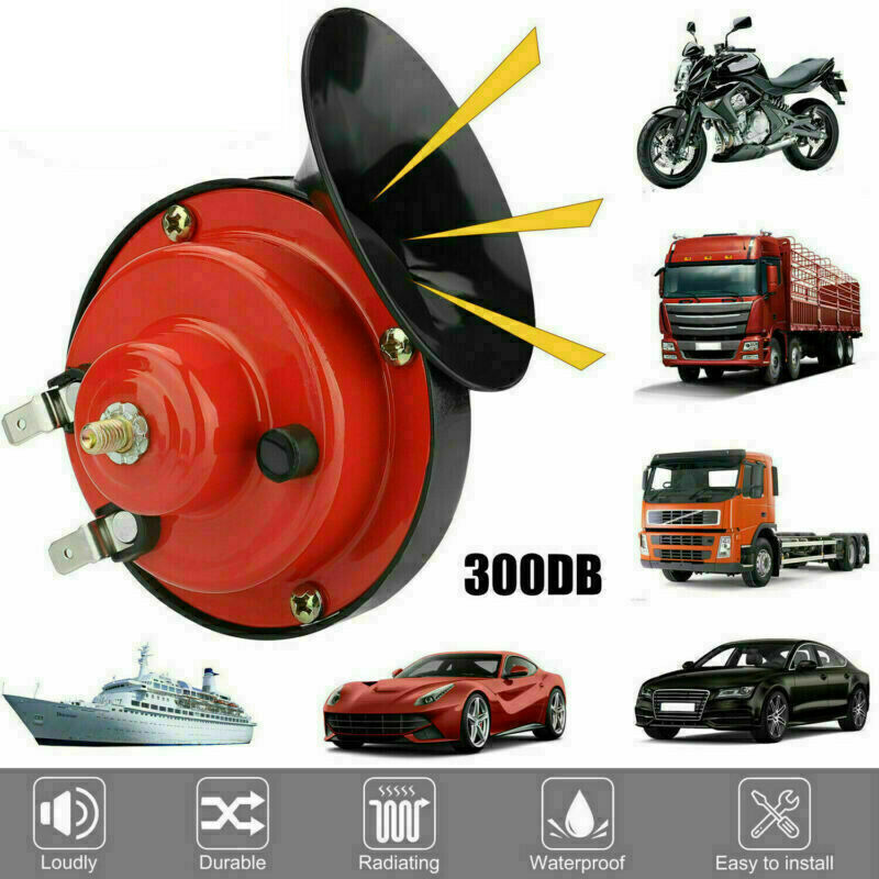 300DB Super Train Horn for Trucks Car Boat Motorcycle Electric Horn-12V PairX8J4