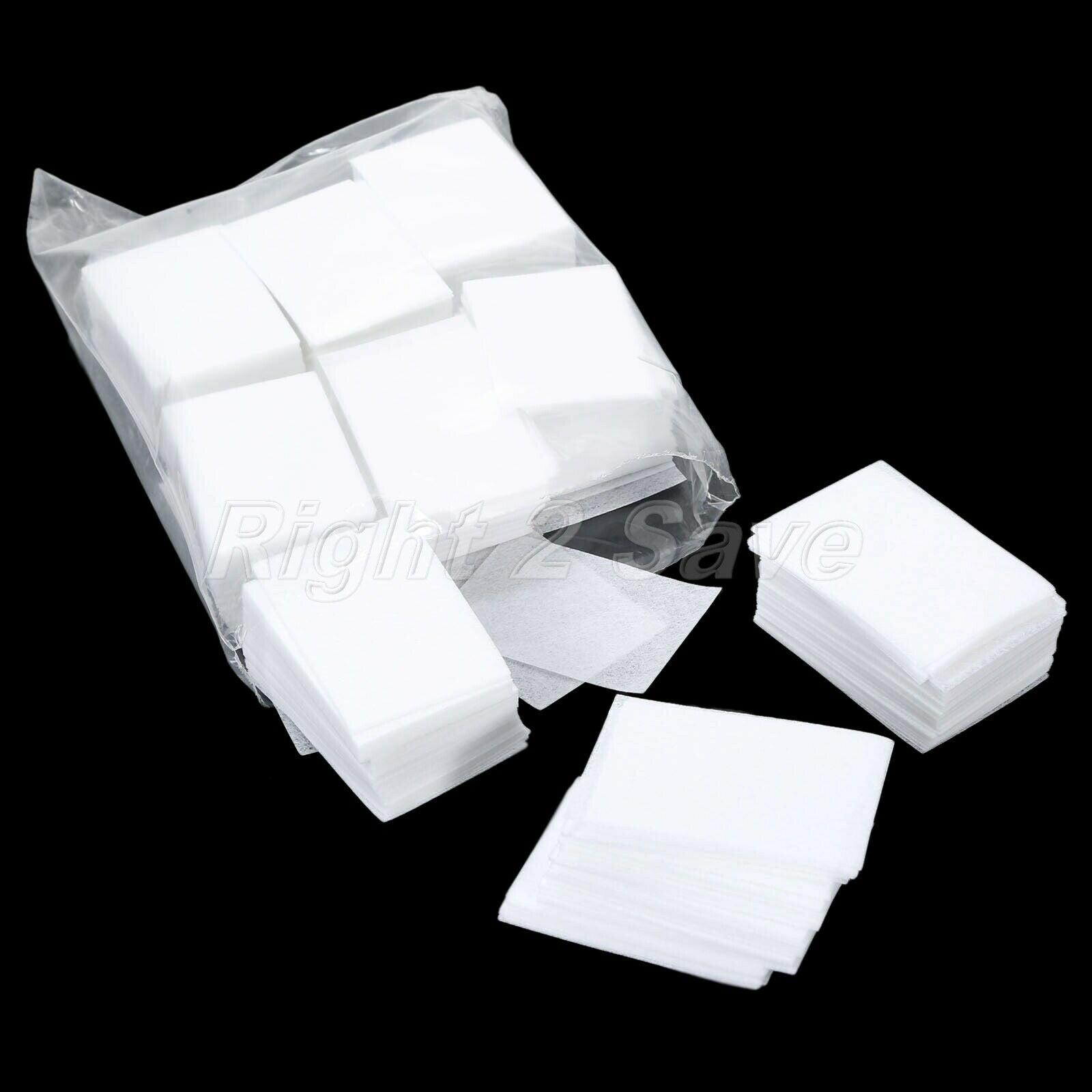 900Pcs White Nail Wipes Manicure Nail Art Polish Remover Cleaner Wipe Cotton Pad