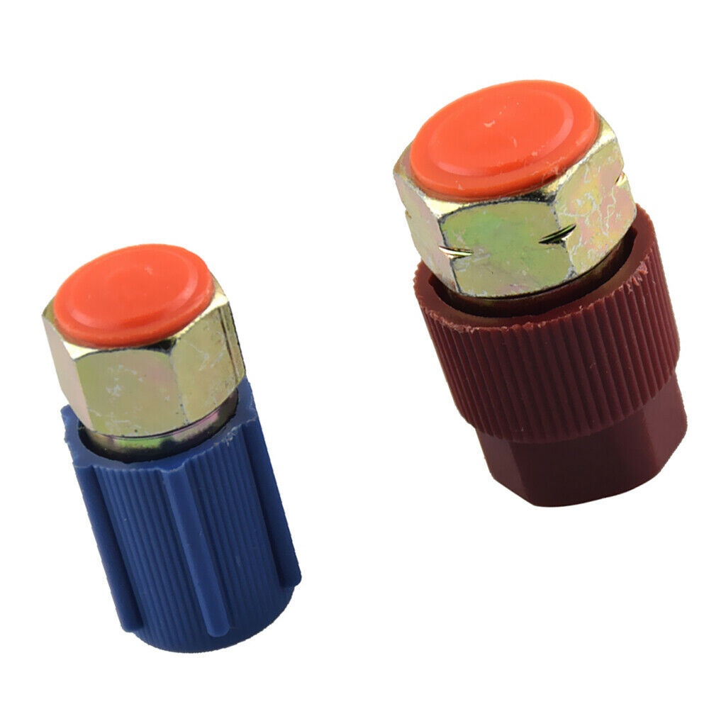 Red Blue Cover Assembly Connector Coupler Valve Charger AC R12 to R134 Car