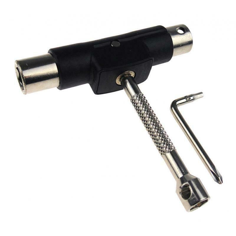 Skateboard Skates Assembly Repair Tool Wrench w/ 3/8", 1/2", 9/16" Socket