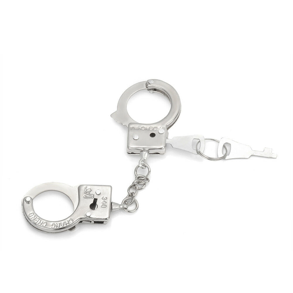 Stylish Metal Handcuffs Keychain Keyring Keyfob Ring Charm Car Purse Key Chain !