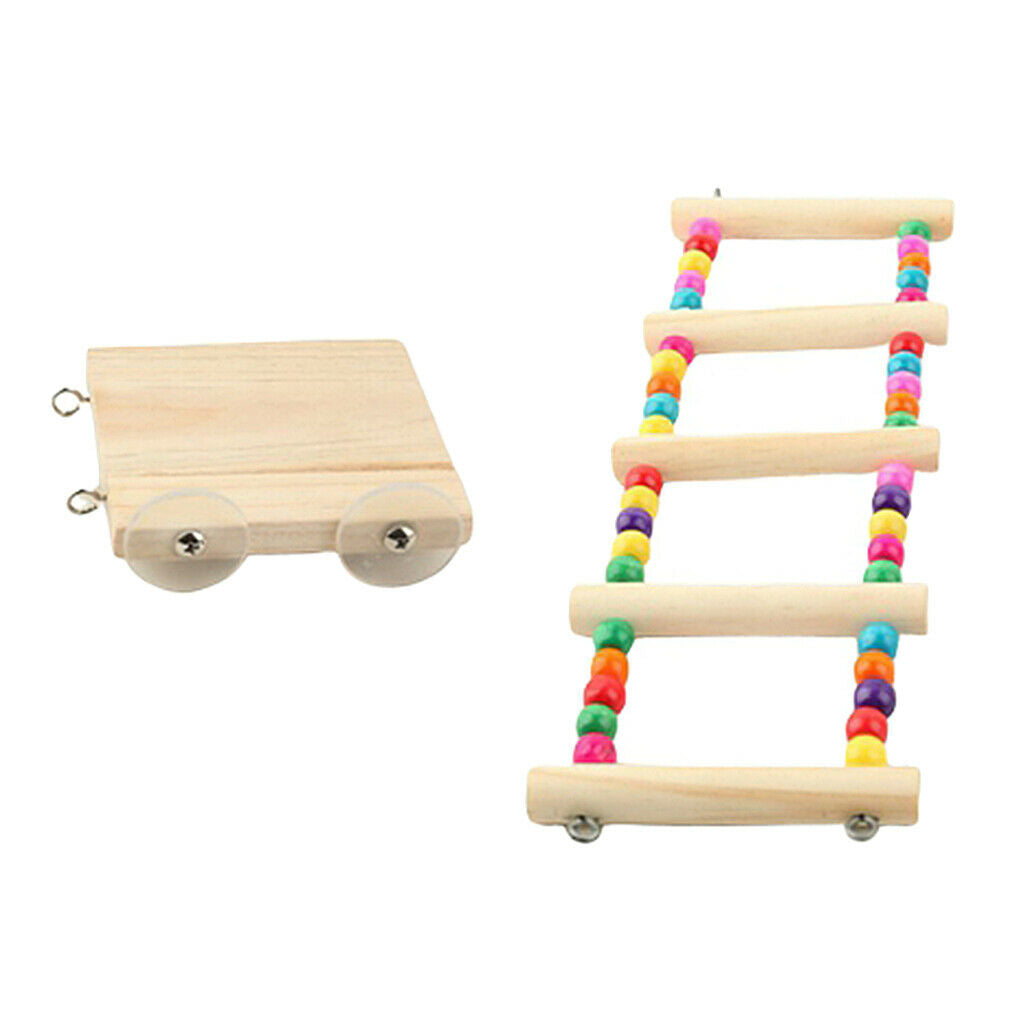 Wood Ladder Birds Climb Toys Parrots