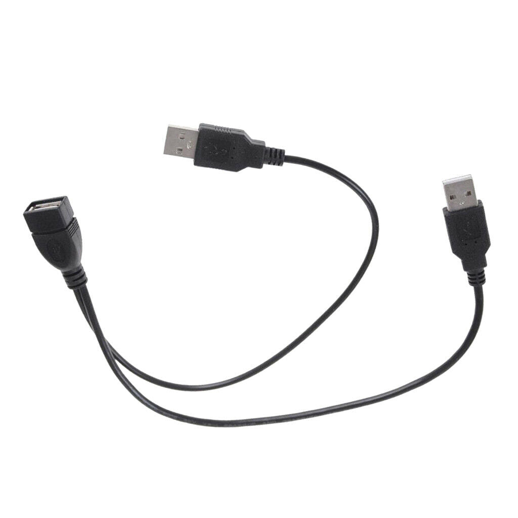 USB 2.0 Female to Dual Male Splitter Y Extension Data Charging Cable 20x1x1cm