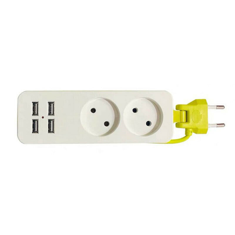 EU Plug Travel Power Strip  Socket Outlet with Wall Charger Smart Desktop Socket