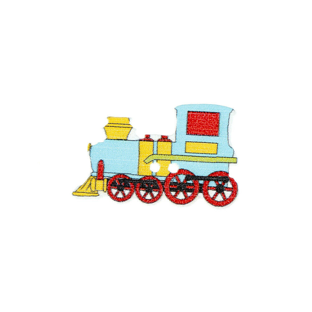 50pcs Wood Mixed Cars And Airplane Sewing Children Buttons Scrapbook Crafts XC