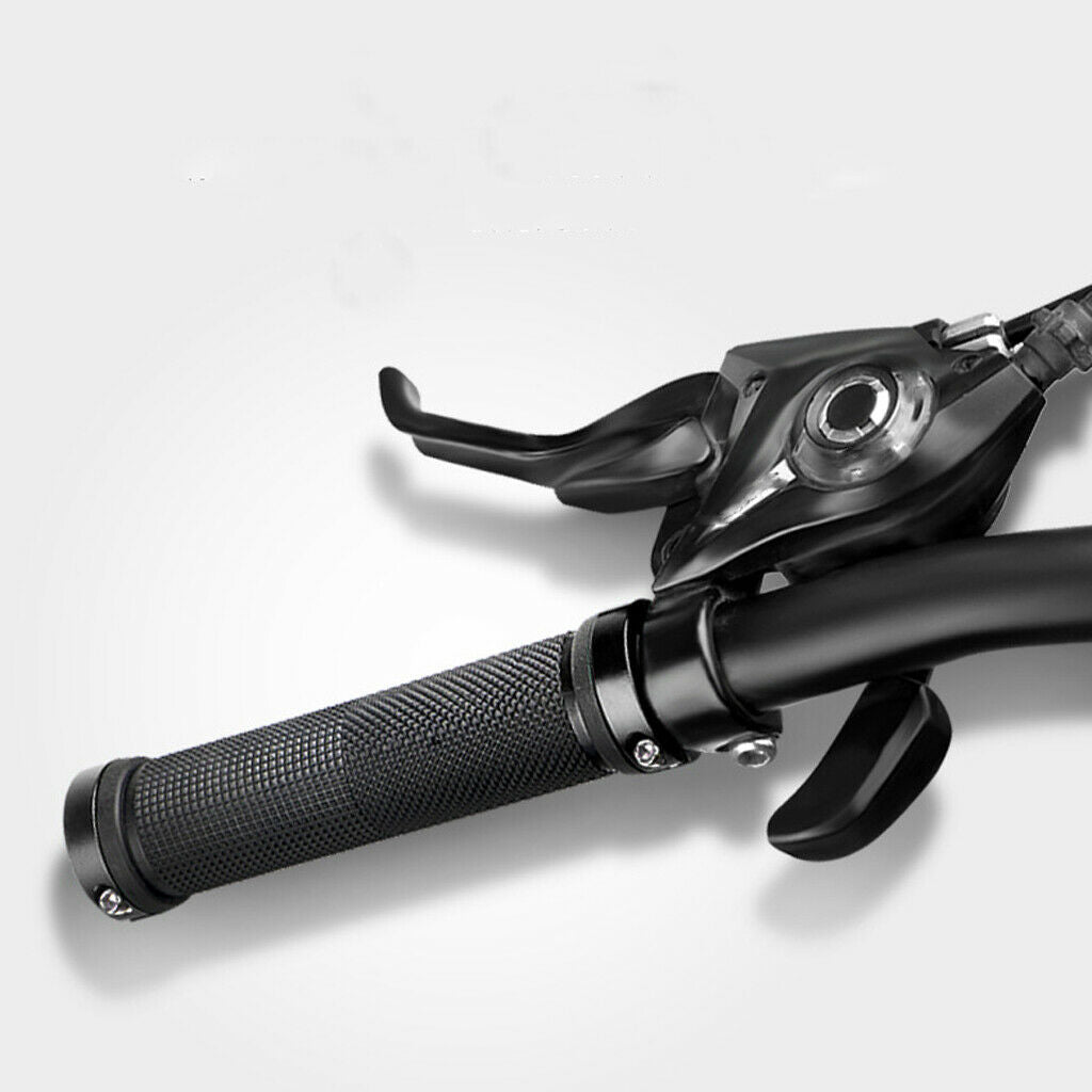 4pcs Bicycle Double Lock On Handlebar Grips Mountain Bike Handle Sleeve Set
