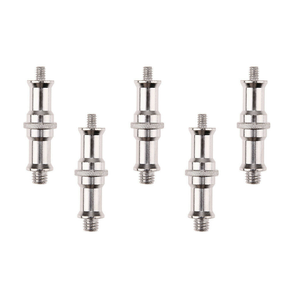 5Pack 1/4" to 3/8" Spigot Stud Screw Tripod Adapter for Flash Light Stand