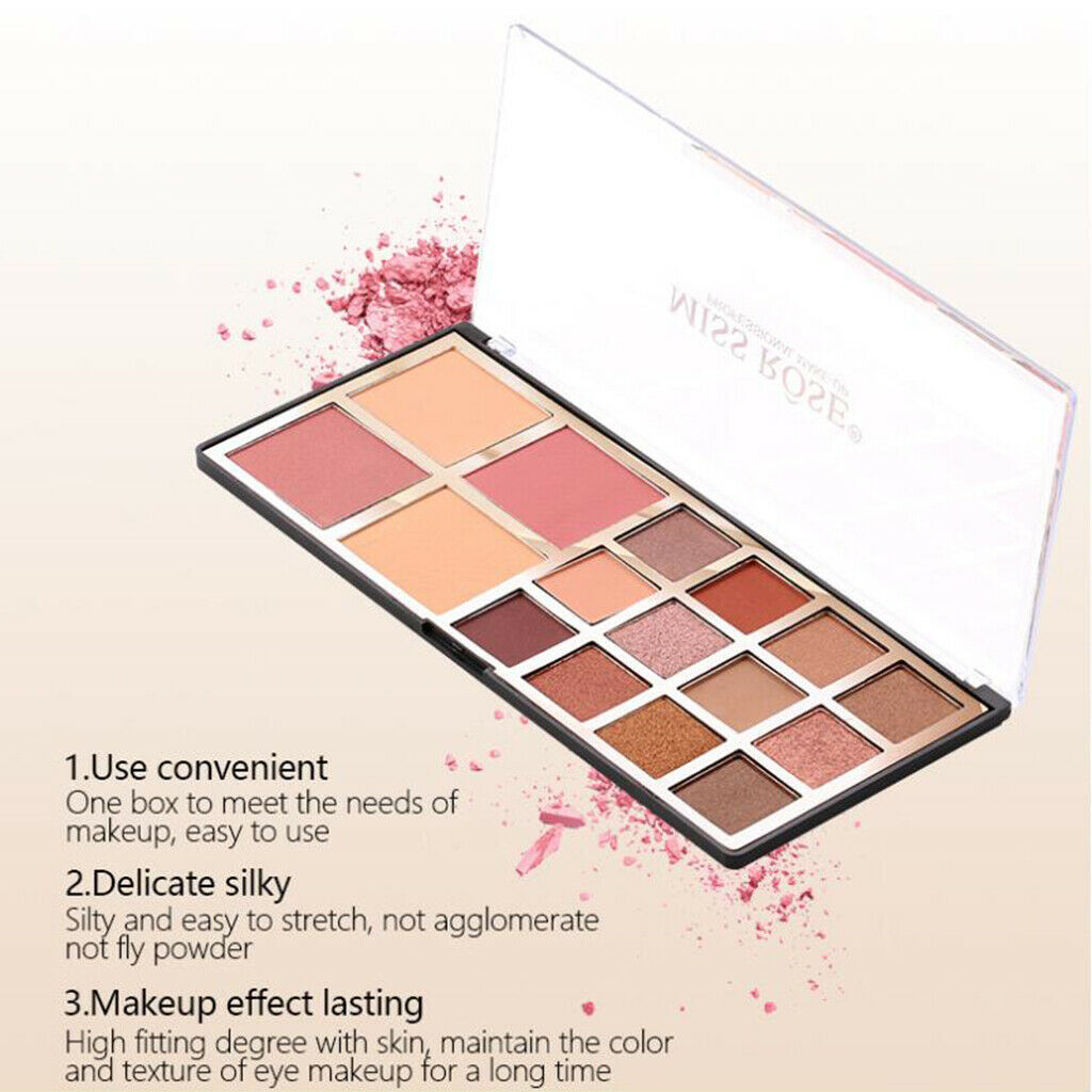 Long Lasting Eyeshadow Plate Glitter Simmer 12 Eyeshadow 2 Powder 2 Blush 02