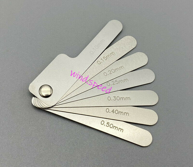 0.10-0.50mm Dental Orthodontic Interproximal Reduction IPR Gauge Ruler 10 sets