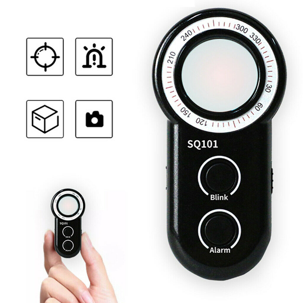 Camera Detector Finder Scanner w/LED Lights Anti-Theft Alarm for Travel Hotels