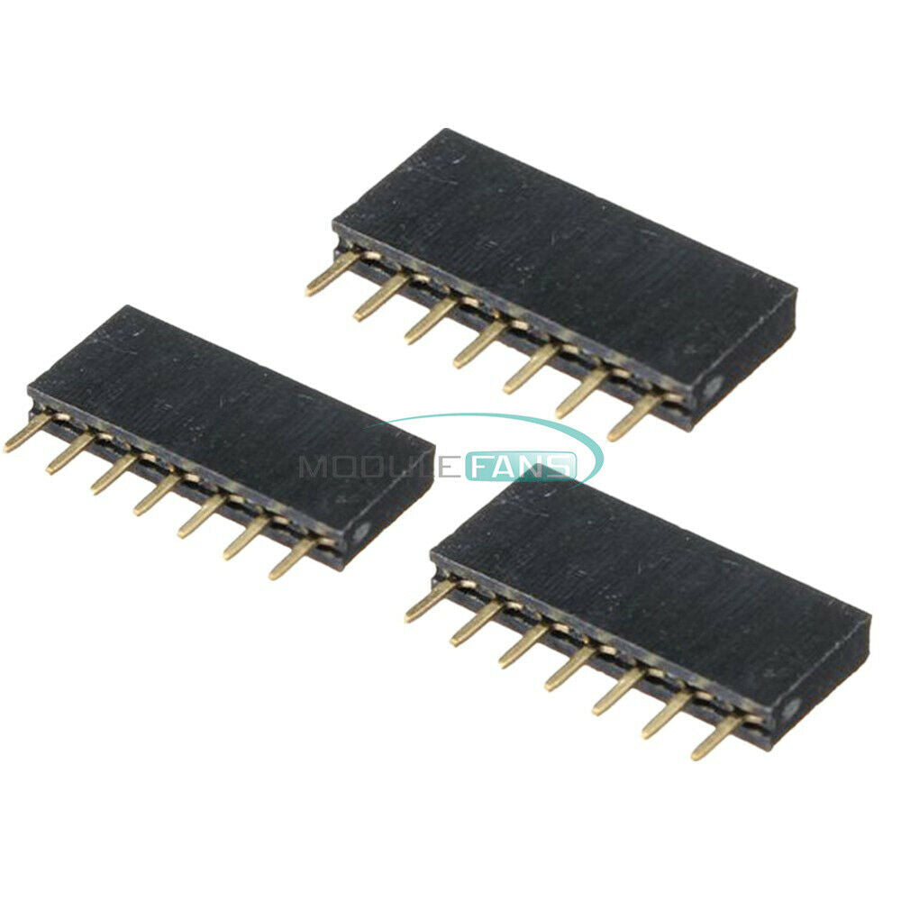 10PCS 2.54mm Header 1x7 Single Row 7P 7Pins Pitch PCB Socket Female