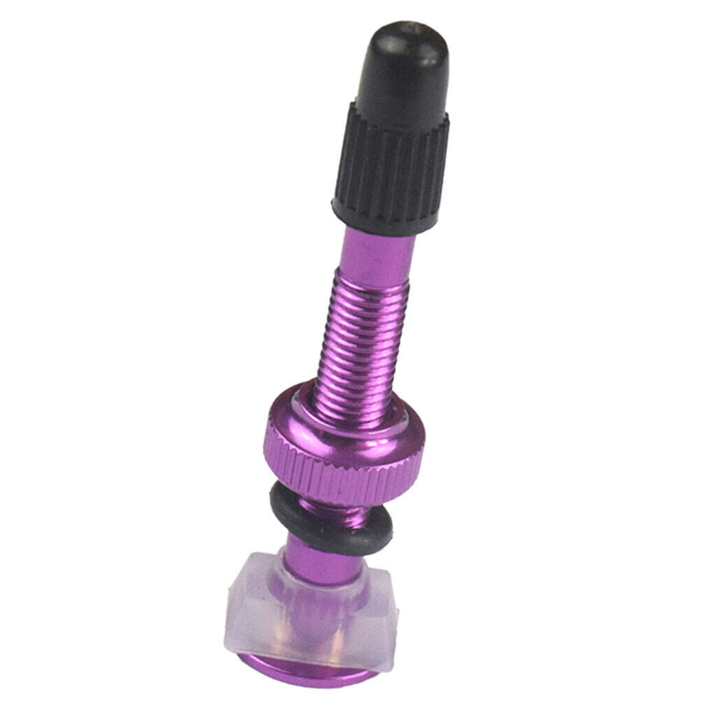 40mm Bike Tubeless Tires Presta Valves Removable Core Vacuum-Nozzle Purple