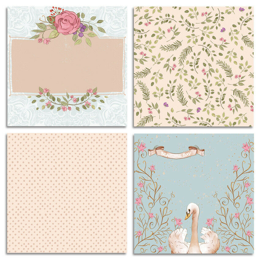 12PCS Paper Pad Floral Scrapbooking Handmade Journal Card Photo Album Decor DIY
