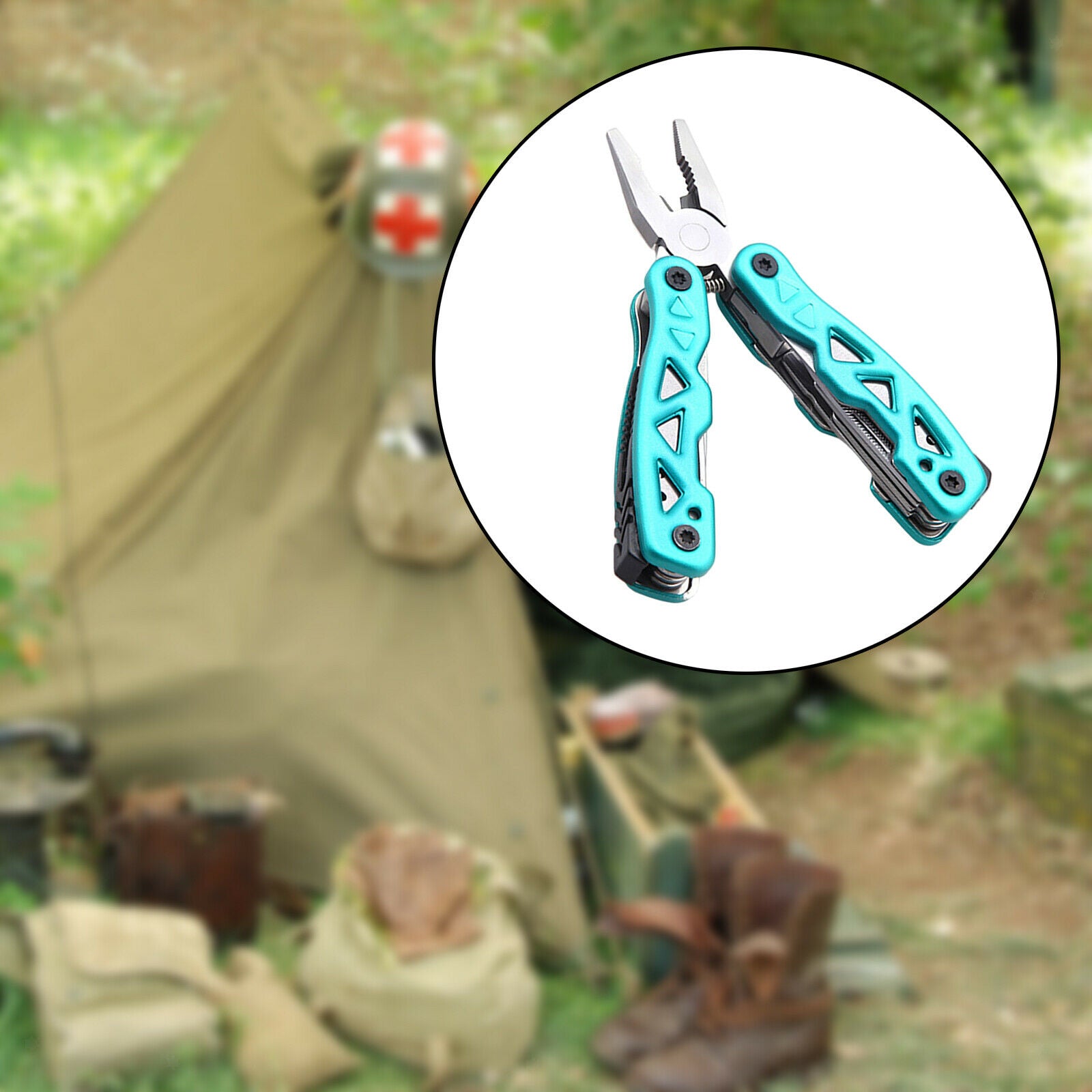 Multitool Pull Wire 9-in-1 Outdoor Camping Tools Gadgets Men Grandpa Gifts