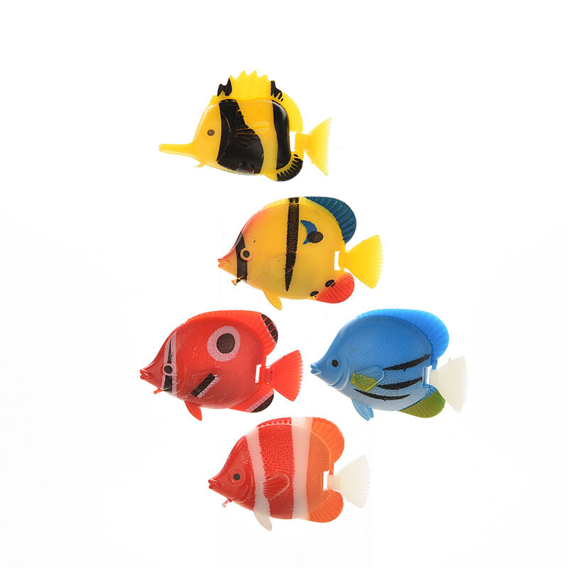 5x Artificial Tropical Fish Floating Moveable Aquarium Fish Tank To.l8
