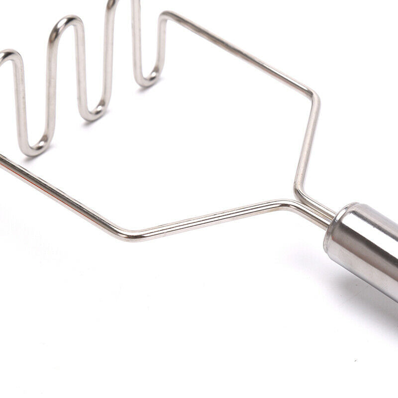 Stainless Steel Wave Shape Potato Masher Tool Kitchen Bar Potatoes Crush.l8