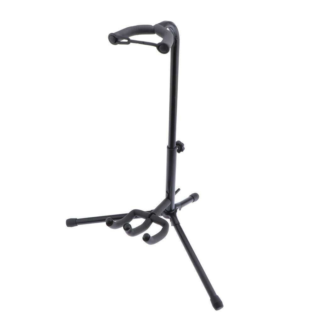 Foldable 3 Legs Instrumental Display Holder Iron Erhu Stand Bracket Black