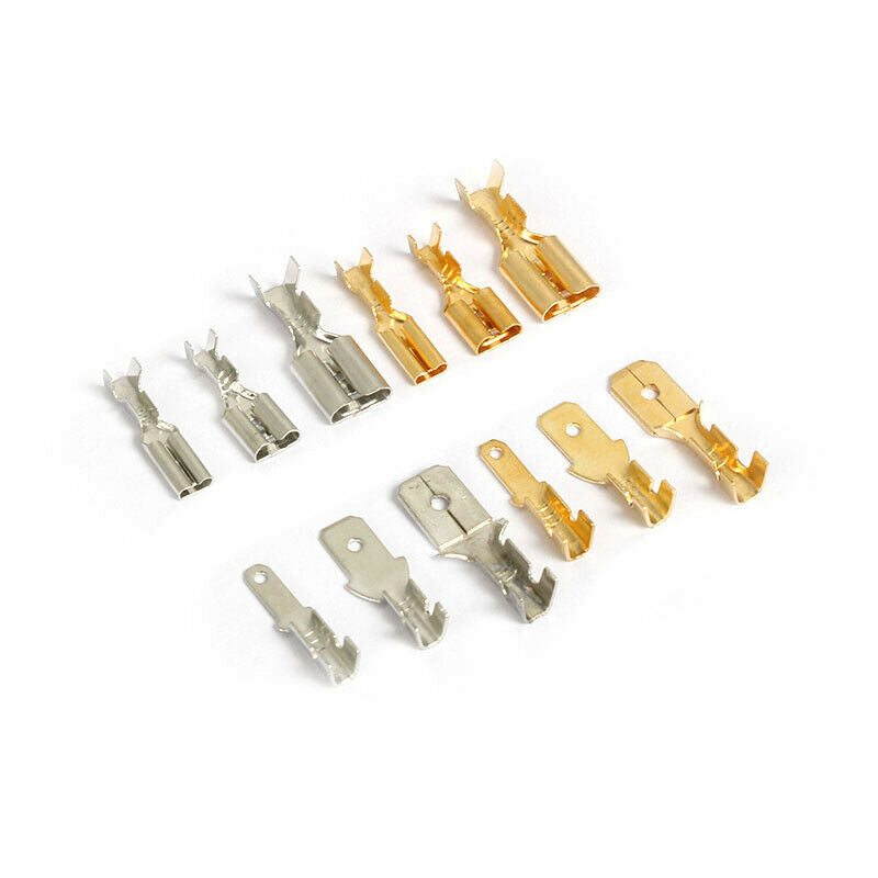 540Pcs Female and Male Crimp Terminal Connector 2.8/4.8/6.3mm AWG 18-14 with Box