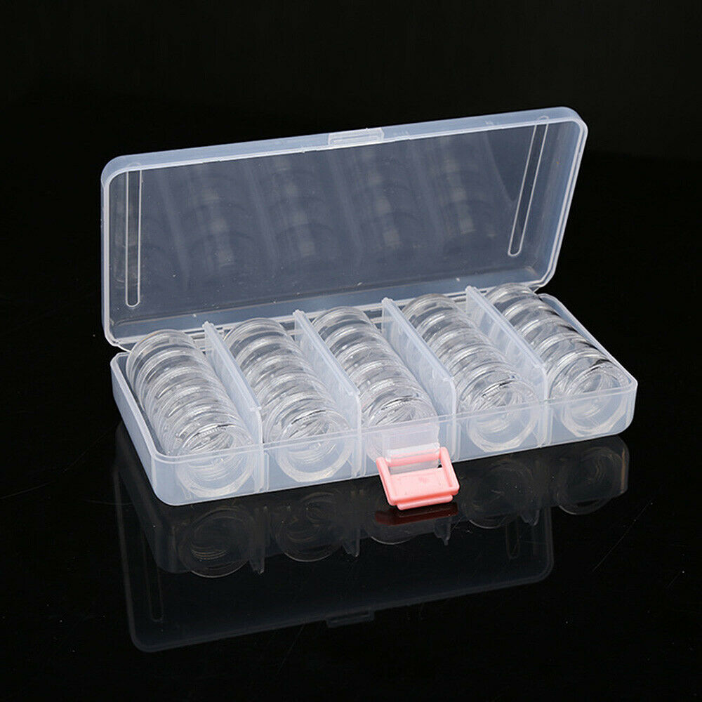 Transparent Empty Storage Case Box Nail Art Tip Gems Rhinestone Makeup Container