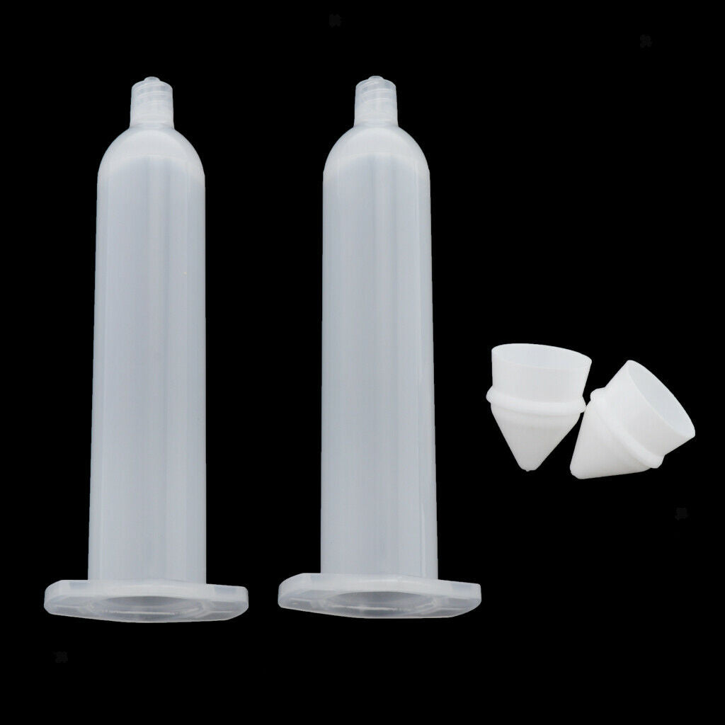 2pcs 30cc Dispenser Barrel Adhesive Dispenser for Scientific Labs Refilling