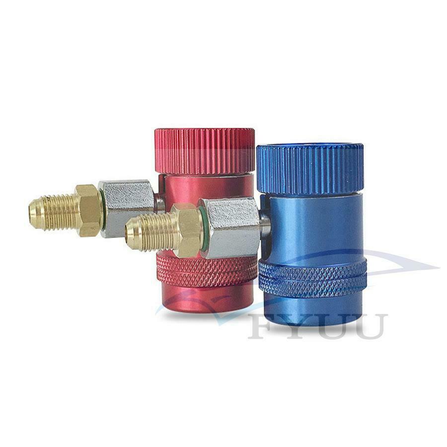 2X Car Replace A/C Air Conditioner Quick Coupler Connector Adapter for R1234YF