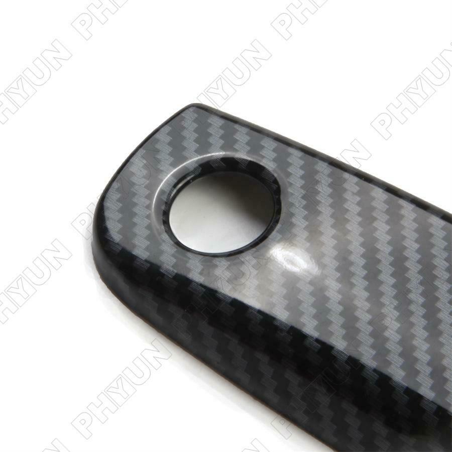 Carbon Fiber Style Door Handle Covers Decor Cover Trim for Dodge Charger 2016-21