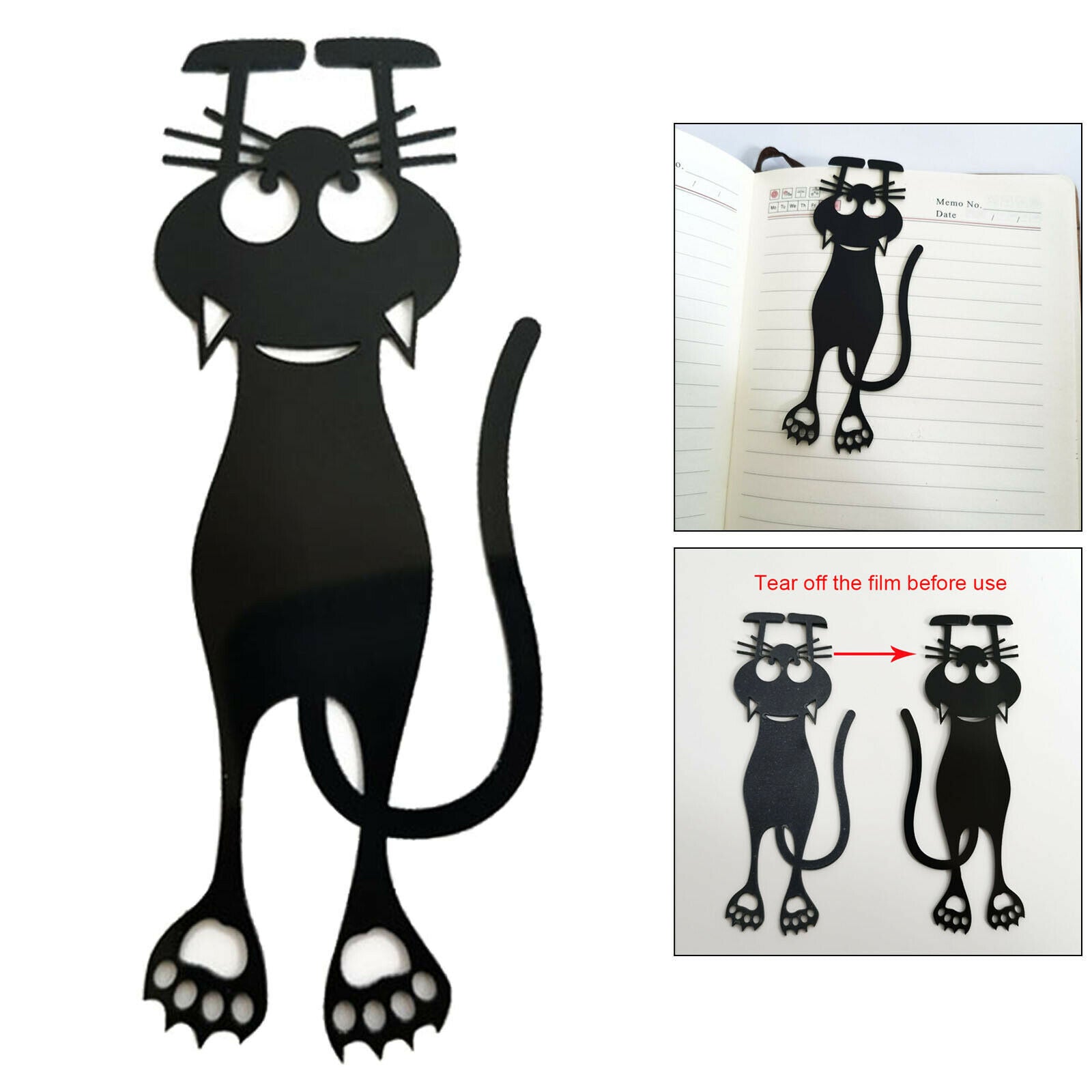 Wacky Hollow Cute Cat Reading Bookmarks Funny Student Bookmarker Accessories