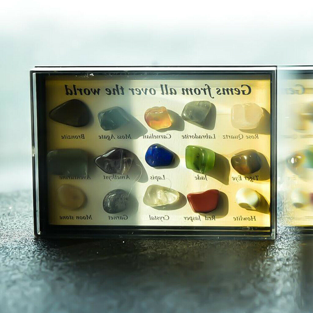 15Pcs/Box Natural Mineral Specimen Gift Polished Stone  Gemstones Quartz Crystal
