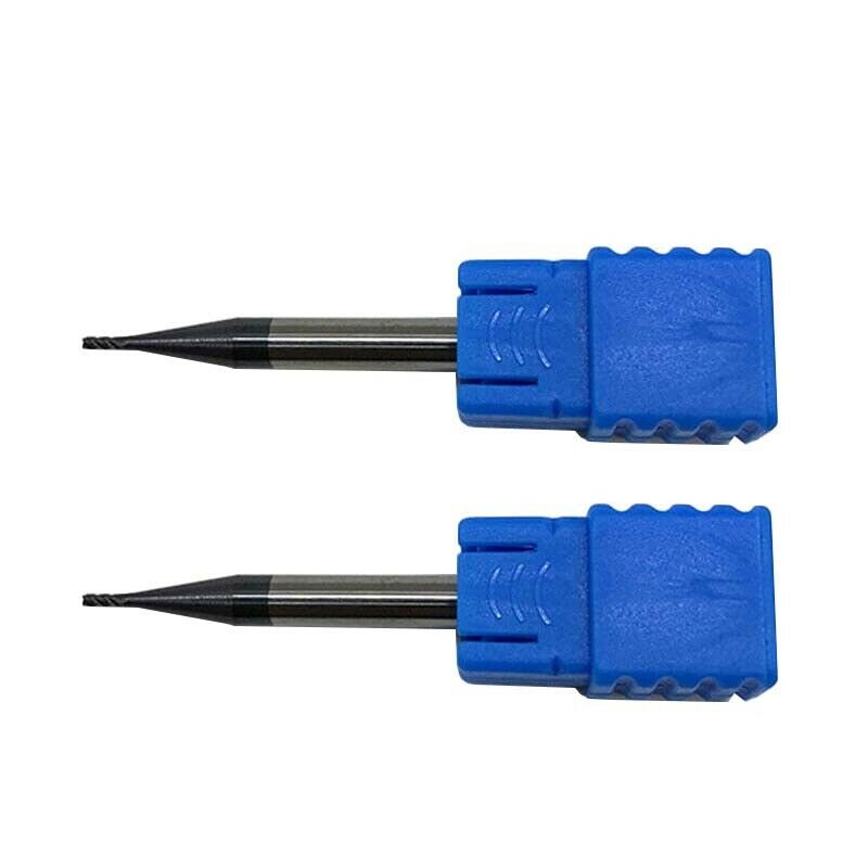 3Pcs 1MM HRC50 HSS Straight Shank 4 Flute End Mill Cutter CNC Drill Bit Tool