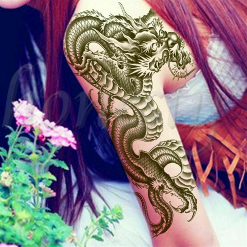 Temporary Tattoo Large DRAGON Stickers Body Art Tattoo Waterproof