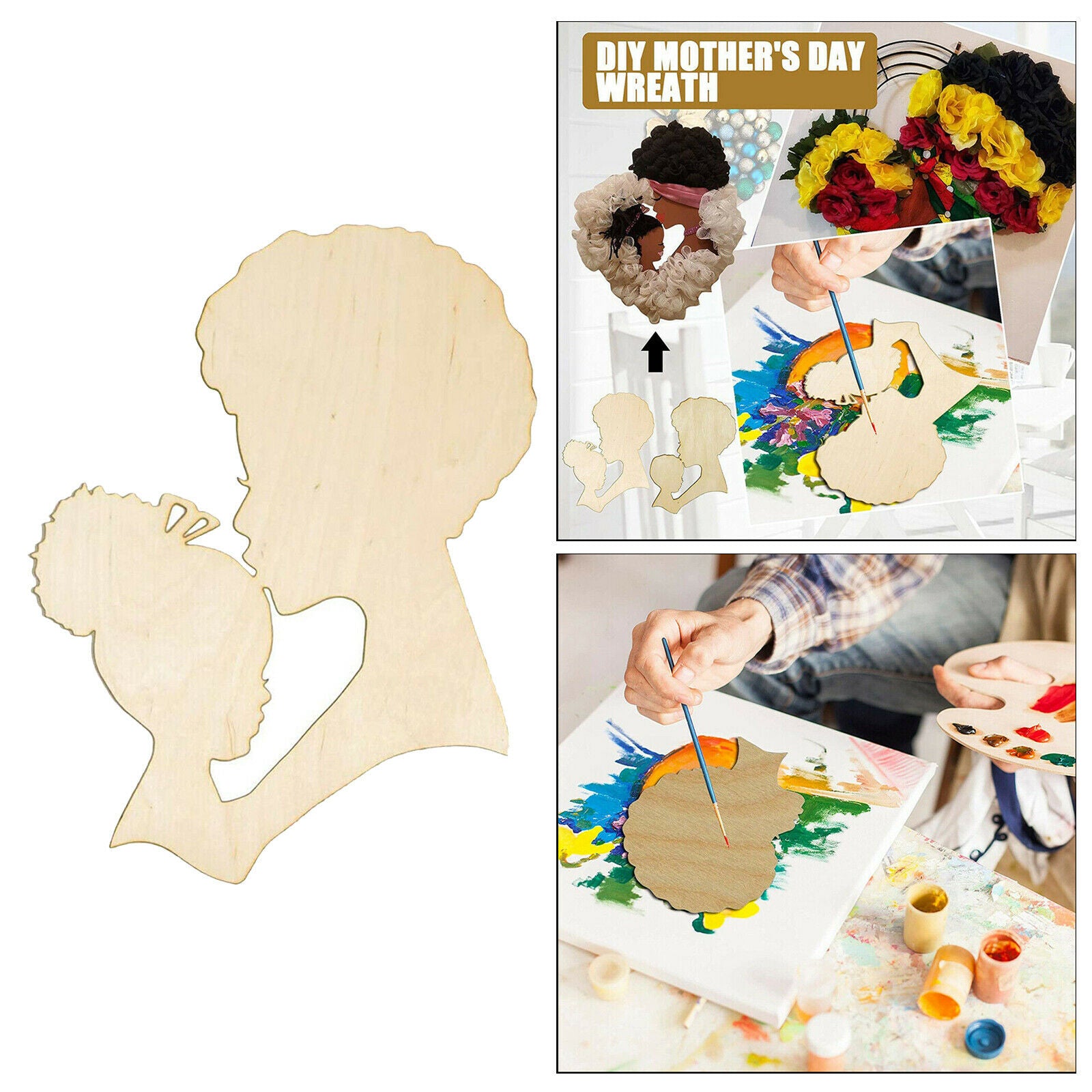 DIY Wooden Template Wooden Signs for Crafts, Wreath Birthday Party