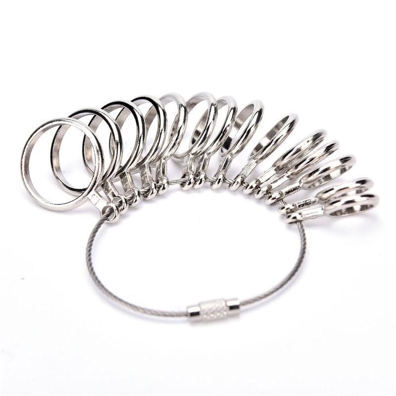 Ring Size Metal Stick Finger Gauge Ring Sizer Measuring Jewelry Tool Set DEAU