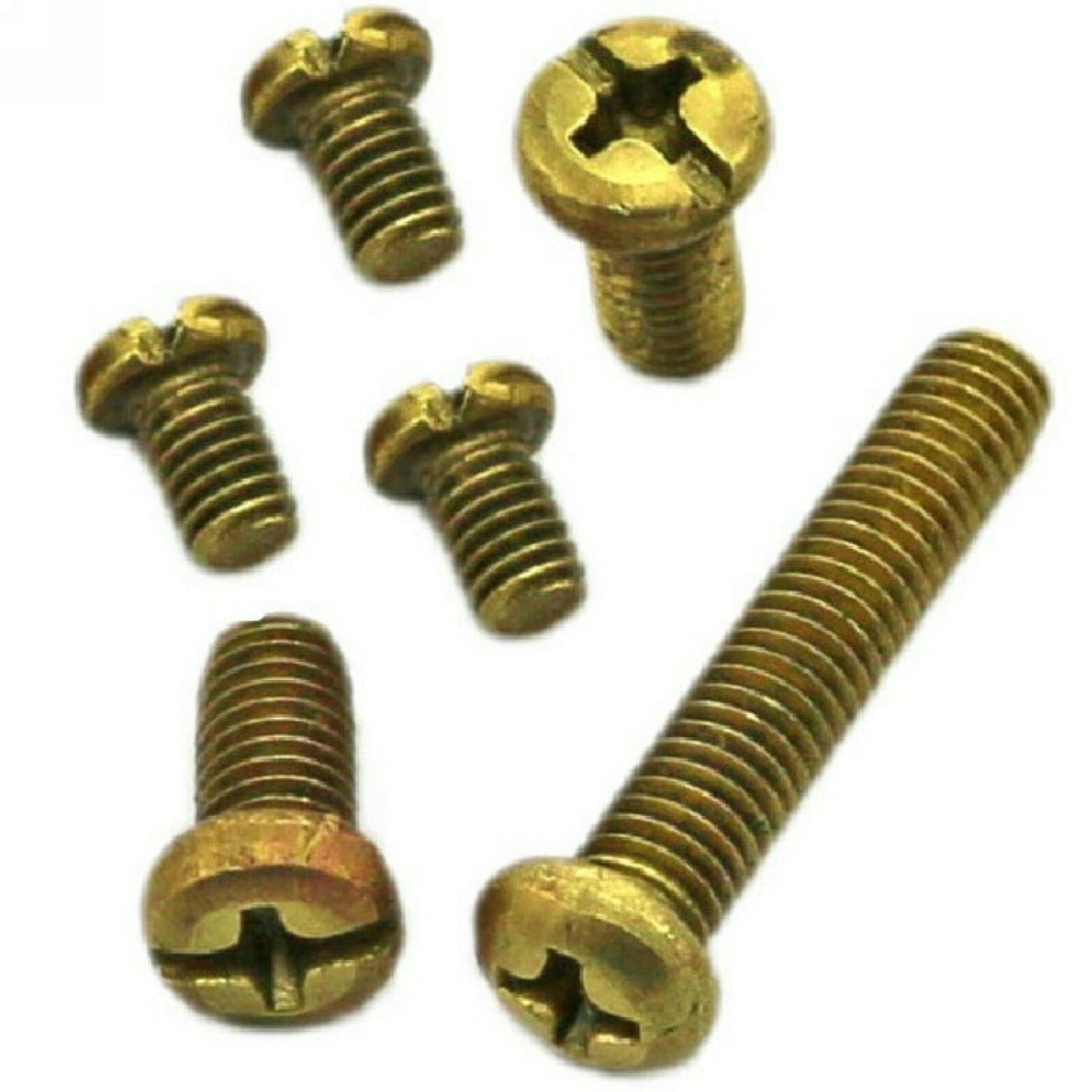 Lot100 Metric M4*12mm Brass Cross Recessed Pan Head Screws
