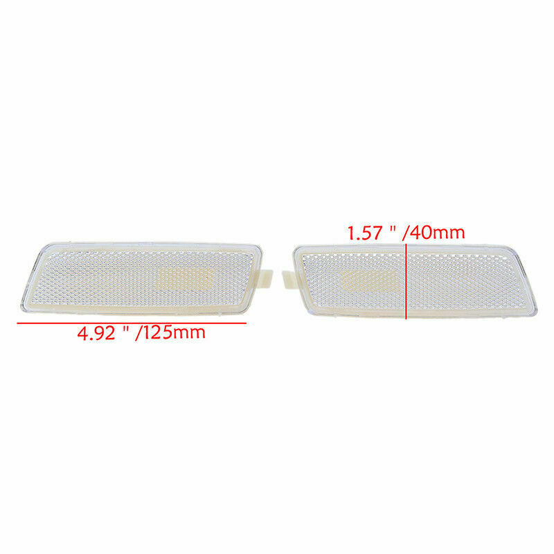 2Pcs Front White Bumper Side Marker Light Fit For VW 06-09 MK5 RABBIT GTI JETTA