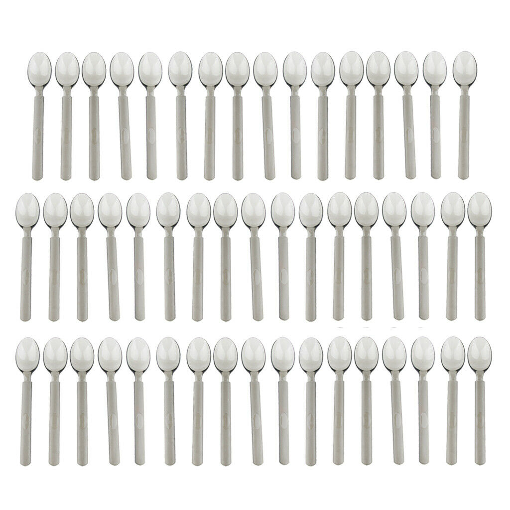 50 Pieces Thick Disposable Plastic Tableware Cutlery, Single-packaged Spoon