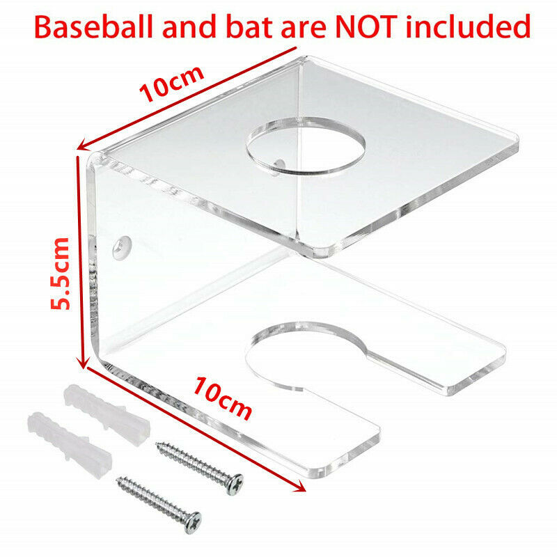 Baseball Softball Bat Rack Display to Hold up to 1 Bats and 1 Baseball Holder