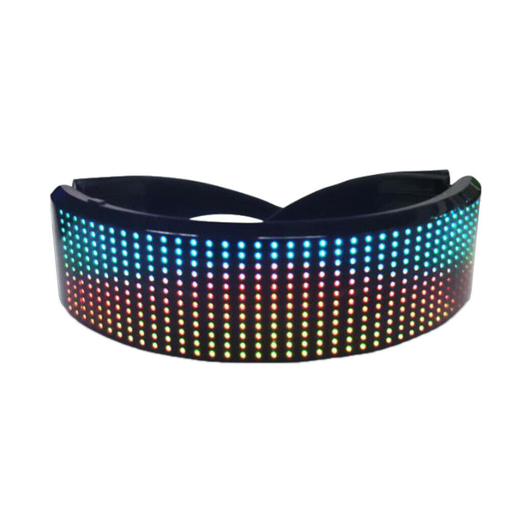 Smart DJ Bluetooth LED Glasses Club Party DIY Eye Glasses Luminous Glasses Sport