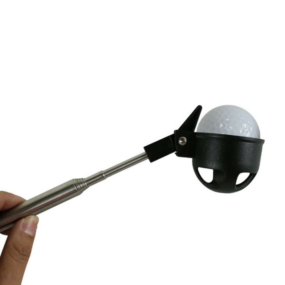 Golf Telescopic Ball Picker Stainless Steel Shaft Scoop Golf Ball Retriever