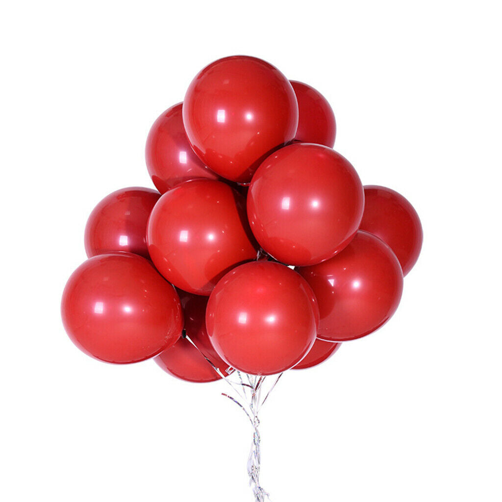 50 Pieces Romantic Latex Balloon Photo Props Wedding Birthday Red Decor