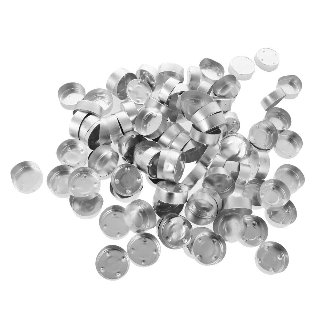 100pcs Aluminium Tealight Case Tins Box Tea Light Candles Making Supplies #3