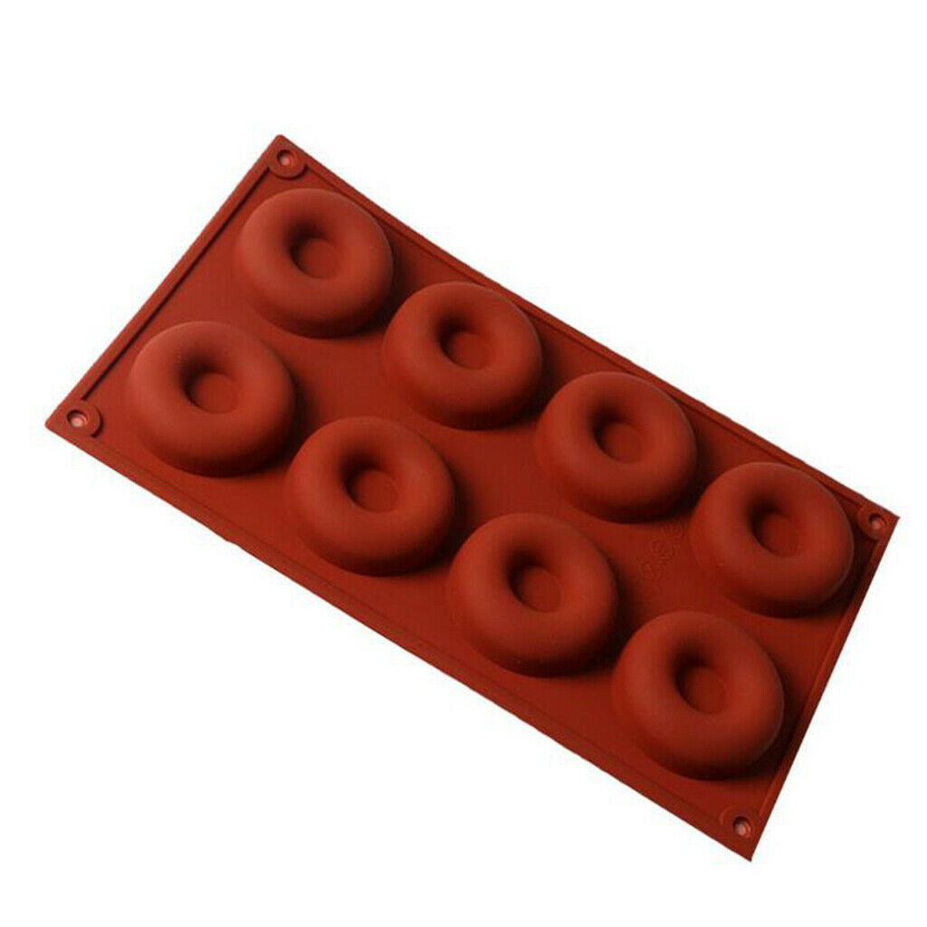 DIY Cake Mold Silicone Mousse Baking Mould Bakeware 8 Holes Doughnut